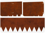 Lawn Edging 10 pcs 103 x 30 cm Steel Rusty 8008418