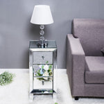ZNTS Modern and Contemporary Mirrored 3-Drawers Nightstand Bedside Table 34787396
