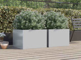 Planters 2 pcs Silver 49x47x46 cm Galvanised Steel 841570