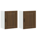 Kitchen Wall Cabinets 2 pcs Kalmar Brown Oak Engineered Wood 853572