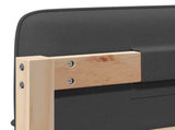 Upholstered Headboard Brown and Dark Grey 90 cm Solid Pine Wood 880144