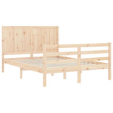 Bed Frame without Mattress Double Solid Wood 3194481