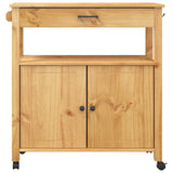 Kitchen Trolley MONZA 84x40x88.5 cm Solid Wood Pine 376106