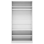 ZNTS Wardrobe High Gloss White 100x50x200 cm Engineered Wood 800231