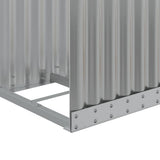 Log Holder Light Grey 40x45x100 cm Galvanised Steel 364547