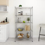 5-Tier Storage Shelf 90x35x180 cm Chrome 250 kg 324623