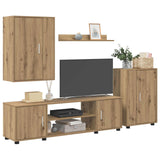 TV Cabinet Set Wall-mounted 4 pcs Artisan Oak Engineered wood 3397903