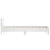 Bed Frame without Mattress with LED Lights White 90x190 cm Single 838743