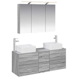 Bathroom Furniture Set 4 pcs Grey Sonoma 3406780