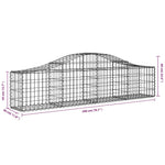 Arched Gabion Basket 200x30x40/60 cm Galvanised Iron 153382