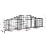 Arched Gabion Basket 200x30x40/60 cm Galvanised Iron 153382