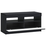 LED TV Cabinet Black Engineered Wood 897876