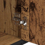 Bathroom Furniture Set with Door 3 pcs Old Wood Engineered Wood 3402548