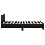 Bed Frame with Headboard Black Oak 140 x 190 cm Engineered wood 3445782