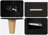 Sideboard Black oak 34 x 69.5 x 89 cm Engineered wood 880672