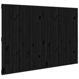 Wall Headboard Black 166x3x110 cm Solid Wood Pine 824962