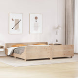 Bed Frame without Mattress 200x200 cm Solid Wood Pine 3302270