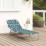 Folding Sun Lounger Multicolour 188 x 57 x 86.5 cm Polyester 42003145
