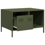 ZNTS Coffee Table Olive Green 68.5x50x43.5 cm Cold-rolled Steel 851284