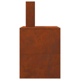 Fire Pit Brown 80 x 50 x 96 cm Weathering Steel 858937
