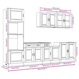 7 Piece Kitchen Cabinet Set Kalmar Concrete Grey Engineered Wood 3314755