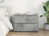 Storage Cabinet 60 x 48 x 57 cm Engineered Wood Concrete Grey 888830