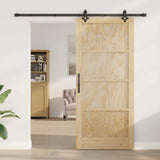 Sliding Door ORKDAL Brown 93 x 211 cm Solid Pine Wood 3333656