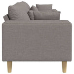 Fabric Sofa with Cushion Taupe 208 cm Fabric 3335148