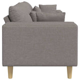 Fabric Sofa with Cushion Taupe 208 cm Fabric 3335148