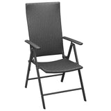 7 Piece Garden Dining Set Black and Brown 3060055