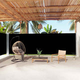 318042 Retractable Side Awning Black 200x1000 cm