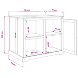 Kitchen Trolley 2 pcs Honey Wax 112 x 77 x 91.5 cm Solid-Pine 3425382