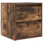ZNTS Wall-mounted Bedside Cabinets 2 pcs Smoked Oak 38x34x40 cm 861256