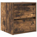 ZNTS Wall-mounted Bedside Cabinets 2 pcs Smoked Oak 38x34x40 cm 861256