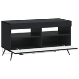 LED TV Cabinet Black Engineered Wood 897656