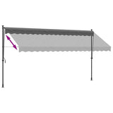 Retractable Awning Anthracite 400x150 cm Fabric and Steel 368742