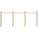 Turning Bars 3 pcs 125 cm Steel Red 93200