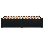 ZNTS Bed Frame without Mattress Black Double Fabric 3284767