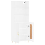 Highboard White 69.5x34x180 cm Engineered Wood 3189941