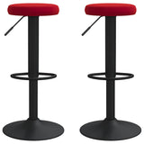 Bar Stools 2 pcs Wine Red Velvet 333149