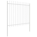 Garden Fence White 5.1 x 1.5 m Powder-coated steel 3334062