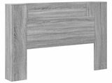 Storage Headboard with LED Grey Sonoma Engineered Wood 3418661