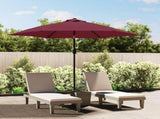 Garden Parasol with LED Lights and Steel Pole 300 cm Bordeaux Red 313756