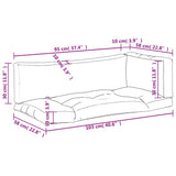 Pallet Cushions 3 pcs Blue Fabric 360954