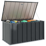 Garden Storage Box Black 101 x 56.5 x 50 cm Steel 42011277