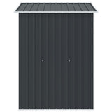 Garden Storage Shed Anthracite Steel 204x132x186 cm 47028