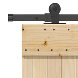 Sliding Door NARVIK Natural and Black 70 x 210 cm 3445359
