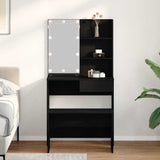 LED Dressing Table Set 2 pcs Black Oak Engineered Wood 3333070