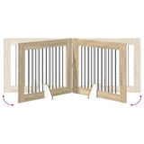 Dog Gate with Stands 4 pcs Sonoma Oak 100 x 80 cm 892062