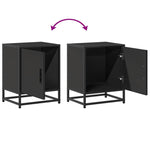 ZNTS Bedside Cabinets 2 pcs Black 40x31x50 cm Engineered Wood and Metal 848710